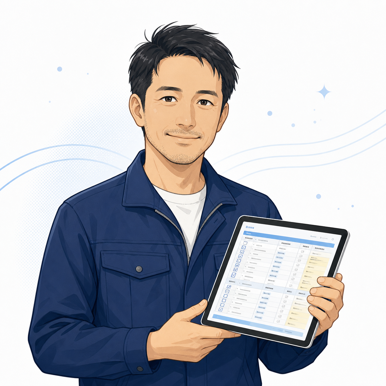 Blue Life運営者イラスト